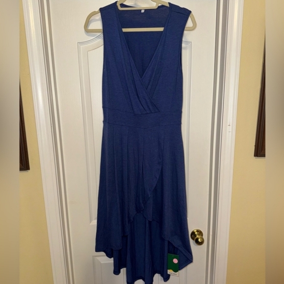 Blue high low halara dress - Picture 1 of 8